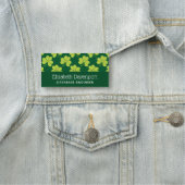 Niedliches Green Clover Muster Namensschild (Beispiel)