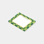 Niedliches Green Clover Muster Post-it Klebezettel (angewinkelt)