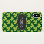 Niedliches Green Clover Pattern mit Extravagantem  Case-Mate iPhone Hülle (Rückseite (Horizontal))