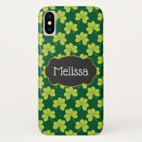 Niedliches Green Clover Pattern mit Extravagantem