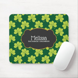 Niedliches Green Clover Pattern mit Extravagantem  Mousepad