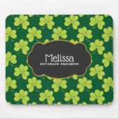 Niedliches Green Clover Pattern mit Extravagantem  Mousepad (Vorne)