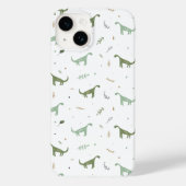 Niedliches Green Dinosaurier Muster Case-Mate iPhone Hülle (Rückseite)