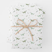 Niedliches Green Dinosaurier Muster Geschenkpapier Set (Beispiel)