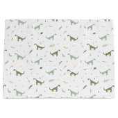 Niedliches Green Dinosaurier Muster Große Geschenktüte (Vorderseite)