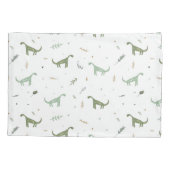 Niedliches Green Dinosaurier Muster Kissenbezug (Rückseite)