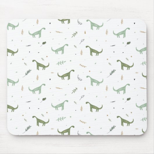 Niedliches Green Dinosaurier Muster Mousepad (Vorne)