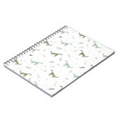 Niedliches Green Dinosaurier Muster Notizblock (Linke Seite)