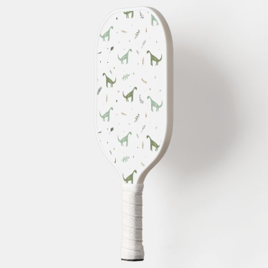 Niedliches Green Dinosaurier Muster Pickleball Schläger (Links)