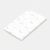 Niedliches Green Dinosaurier Muster Post-it Klebezettel (angewinkelt)