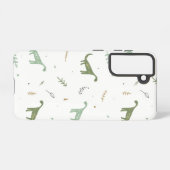 Niedliches Green Dinosaurier Muster Samsung Galaxy Hülle (Rückseite (Horizontal))