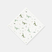 Niedliches Green Dinosaurier Muster Serviette (Ecke)