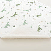 Niedliches Green Dinosaurier Muster Sherpadecke (3/4)
