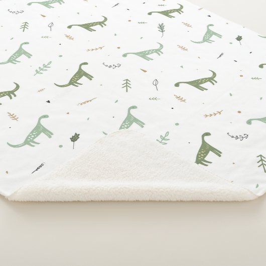 Niedliches Green Dinosaurier Muster Sherpadecke (3/4)