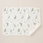 Niedliches Green Dinosaurier Muster Sherpadecke (Vorderseite (Horizontal))