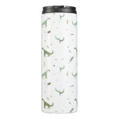 Niedliches Green Dinosaurier Muster Thermosbecher (Rückseite)