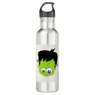 Niedliches Green Frankenstein Monster-Gesicht Hall Edelstahlflasche