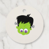Niedliches Green Frankenstein Monster-Gesicht Hall Geschenkanhänger (Rückseite)