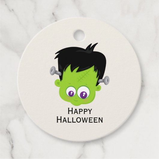 Niedliches Green Frankenstein Monster-Gesicht Hall Geschenkanhänger (Vorderseite)