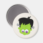 Niedliches Green Frankenstein Monster-Gesicht Hall Magnet (Vorderseite/Rückseite)