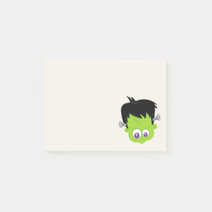 Niedliches Green Frankenstein Monster-Gesicht Hall Post-it Klebezettel