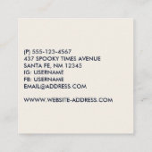 Niedliches Green Frankenstein Monster-Gesicht Hall Quadratische Visitenkarte (Rückseite)