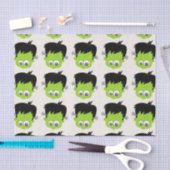 Niedliches Green Frankenstein Monster-Gesicht Hall Seidenpapier (Handwerk)