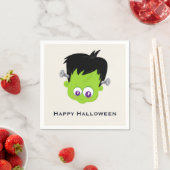 Niedliches Green Frankenstein Monster-Gesicht Hall Serviette (Beispiel)
