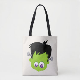Niedliches Green Frankenstein Monster-Gesicht Hall Tasche