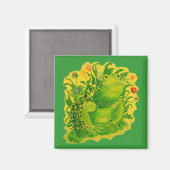 Niedliches Green Frog Artwork Gemälde Magnet (Vorderseite/Rückseite)