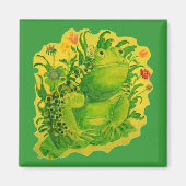 Niedliches Green Frog Artwork Gemälde Magnet (Vorne)