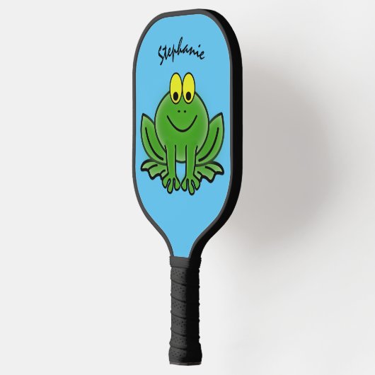 Niedliches Green Frog Design Pickleball Paddel Pickleball Schläger (Links)