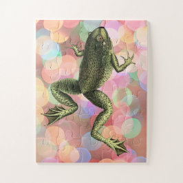 Niedliches Green Frog Young Child Puzzle