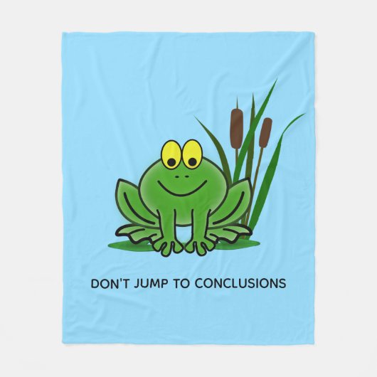 Niedliches Green Frosch Design Fleecedecke (Vorderseite)