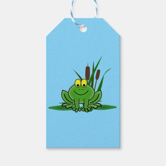 Niedliches Green Frosch Design Geschenkanhänger (Vorderseite)