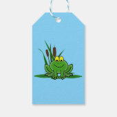Niedliches Green Frosch Design Geschenkanhänger (Rückseite)