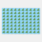 Niedliches Green Frosch Design Geschenkpapier Set (Vorderseite 3)