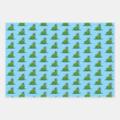 Niedliches Green Frosch Design Geschenkpapier Set (Vorderseite)