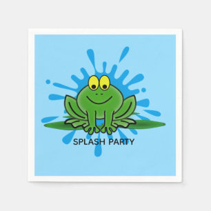 Niedliches Green Frosch Design Paper Napkins Serviette