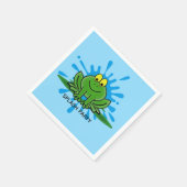 Niedliches Green Frosch Design Paper Napkins Serviette (Ecke)