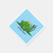 Niedliches Green Frosch Design Paper Napkins Serviette (Ecke)