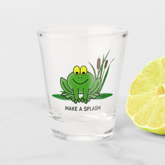 Niedliches Green Frosch Design Schnapsglas