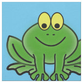 Niedliches Green Frosch Design Stoff (Nahaufnahme)