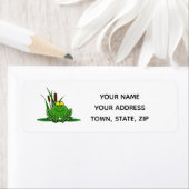 Niedliches Green Frosch-Rücksendezeichen (Insitu)