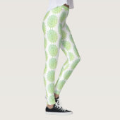 Niedliches Green Gold Mandala Muster Hübsch Leggings (Rechts)