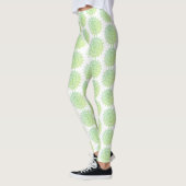 Niedliches Green Gold Mandala Muster Hübsch Leggings (Links)