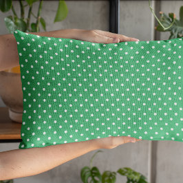 Niedliches Green Polka Dots Muster Lendenkissen