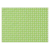 Niedliches Green Skull & Bones Halloween-Muster Tischdecke (Vorderseite (Horizontal))