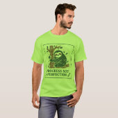Niedliches Green Sloth Shirt - Progress Not Perfec (Vorne ganz)
