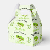 Niedliches Green Tree Frog Muster Name Age Birthda Geschenkschachtel (Vorderseite)